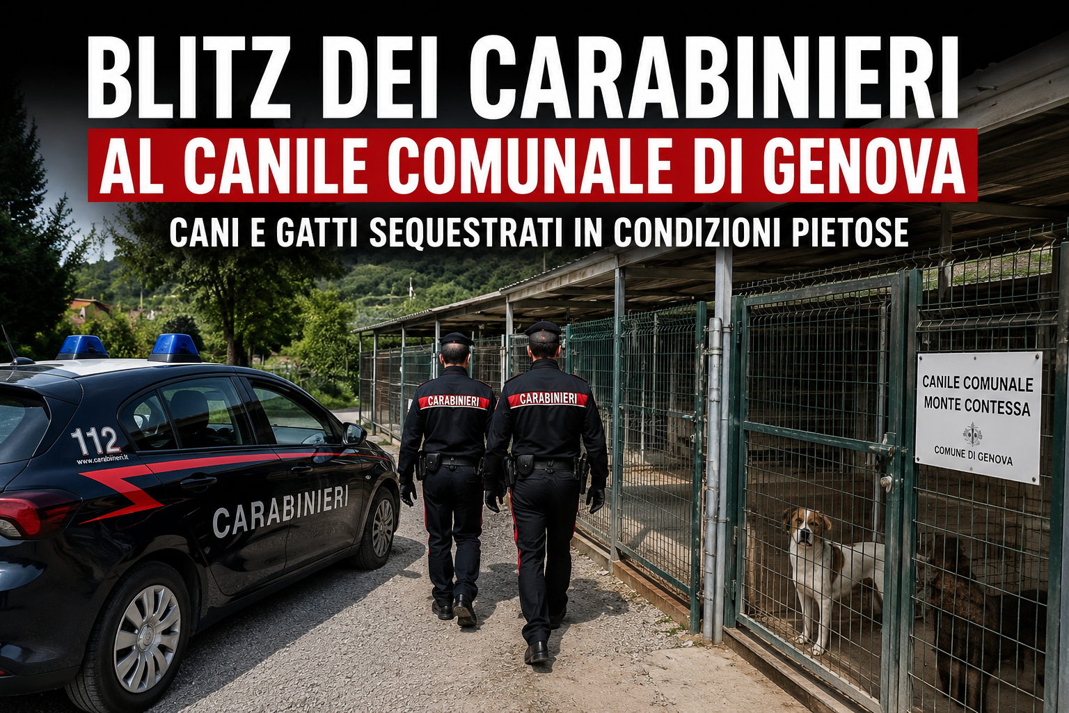 Blitz dei Carabinieri al Canile Comunale di Genova: sequestrati animali e aperta un'indagine